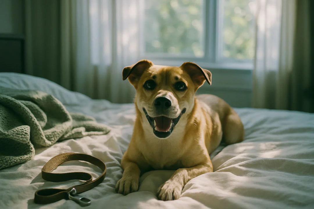 dog on bed