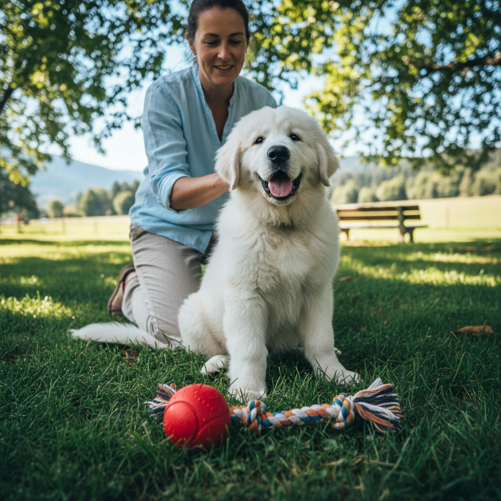 pyrenean mountain puppy