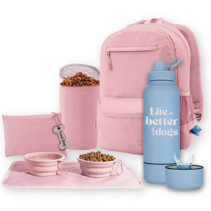 Original Doggy Bag™ Backpack & Water Bottle With Dog Bowl