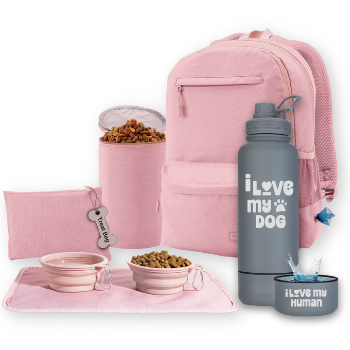 Original Doggy Bag™ Backpack & Water Bottle With Dog Bowl