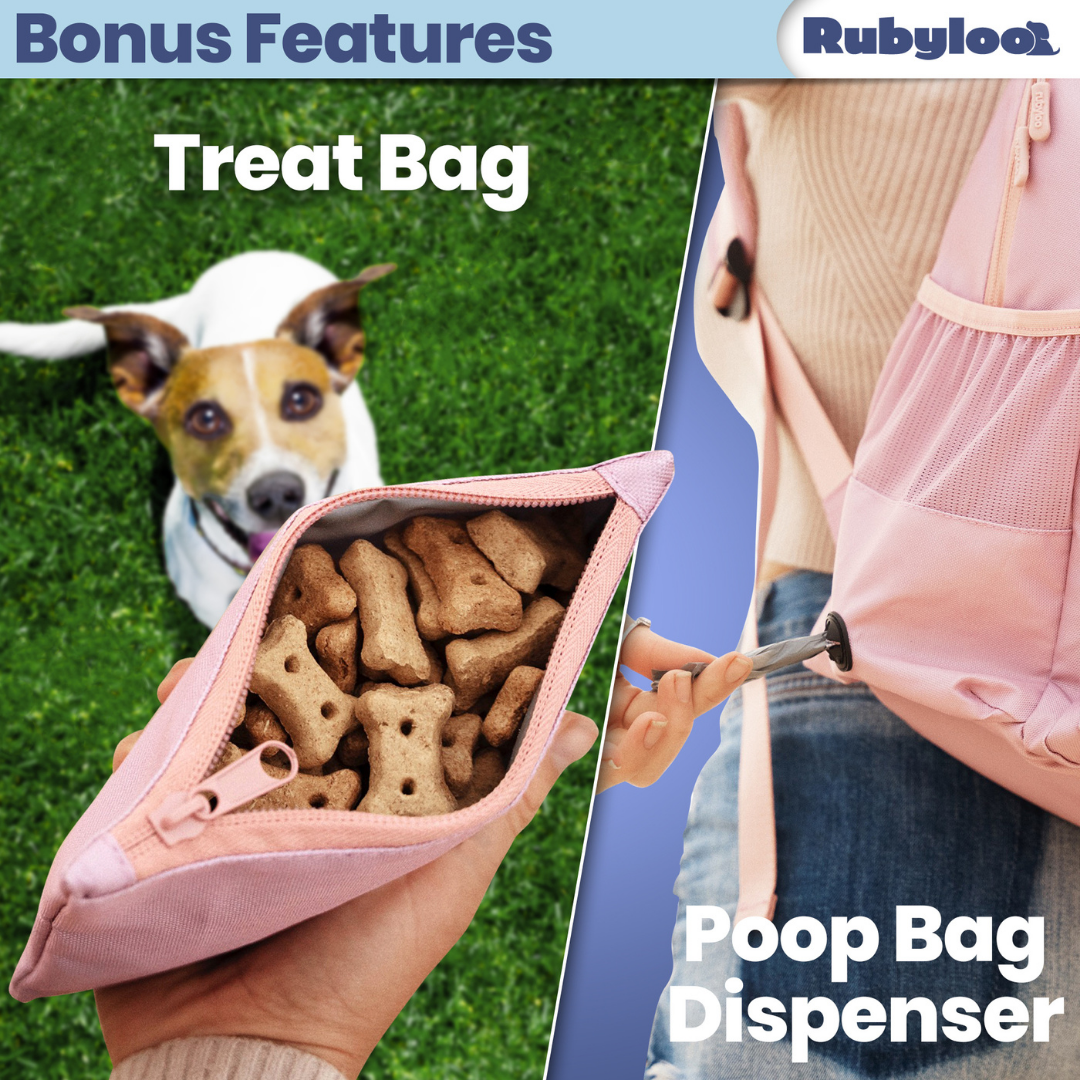 Original Doggy Bag™ Backpack & Water Bottle With Dog Bowl