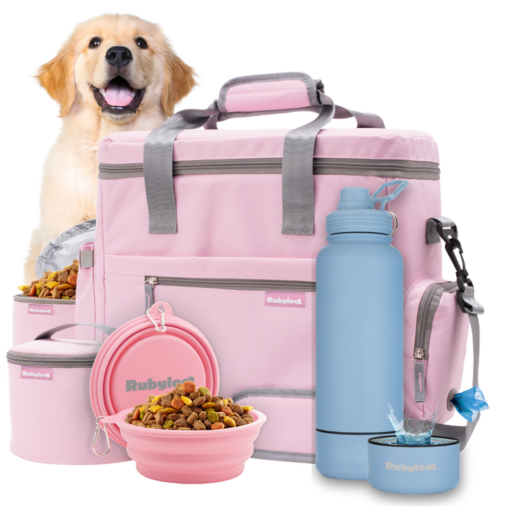 Original Doggy Bag™ & Water Bottle with Attached Dog Bowl