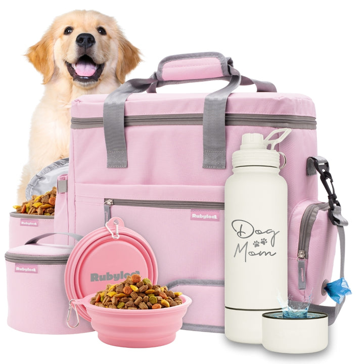 Original Doggy Bag™ & Water Bottle with Attached Dog Bowl