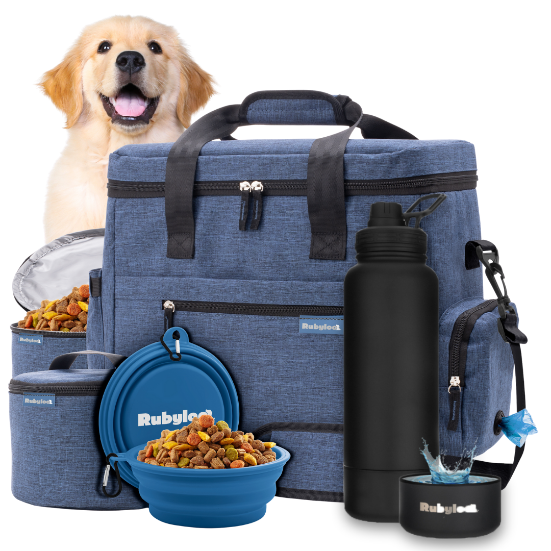 Original Doggy Bag™ & Water Bottle with Attached Dog Bowl