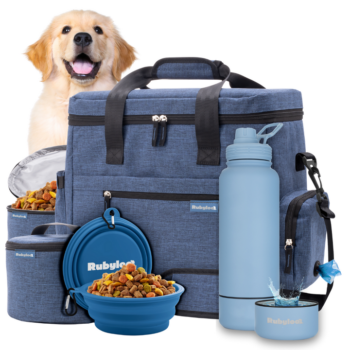 Original Doggy Bag™ & Water Bottle with Attached Dog Bowl