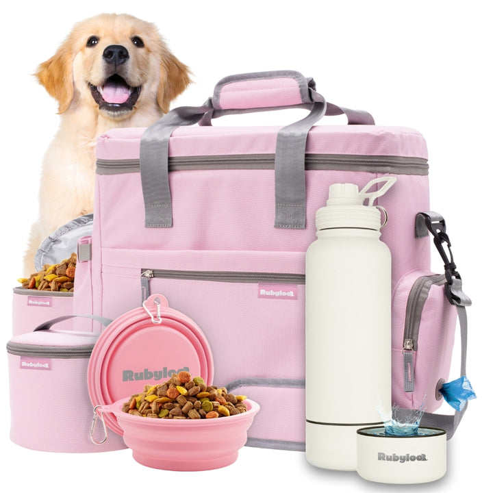 Original Doggy Bag™ & Water Bottle with Attached Dog Bowl