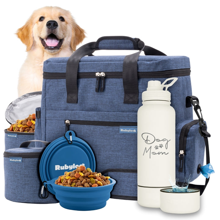 Original Doggy Bag™ & Water Bottle with Attached Dog Bowl