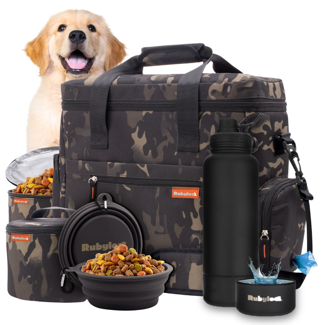 Original Doggy Bag™ & Water Bottle with Attached Dog Bowl