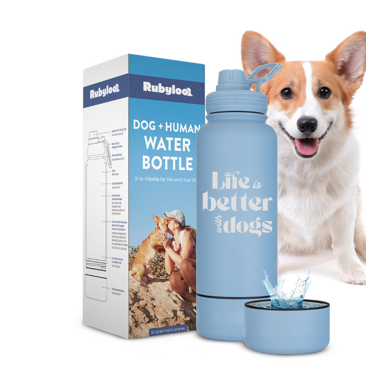 Original Doggy Bag™ Backpack & Water Bottle With Dog Bowl