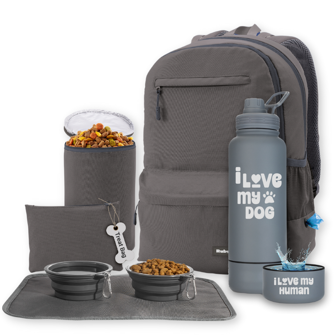 Original Doggy Bag™ Backpack & Water Bottle With Dog Bowl