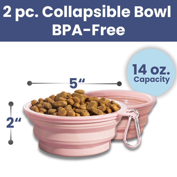 Small Collapsible Dog Bowls (2 pc set)