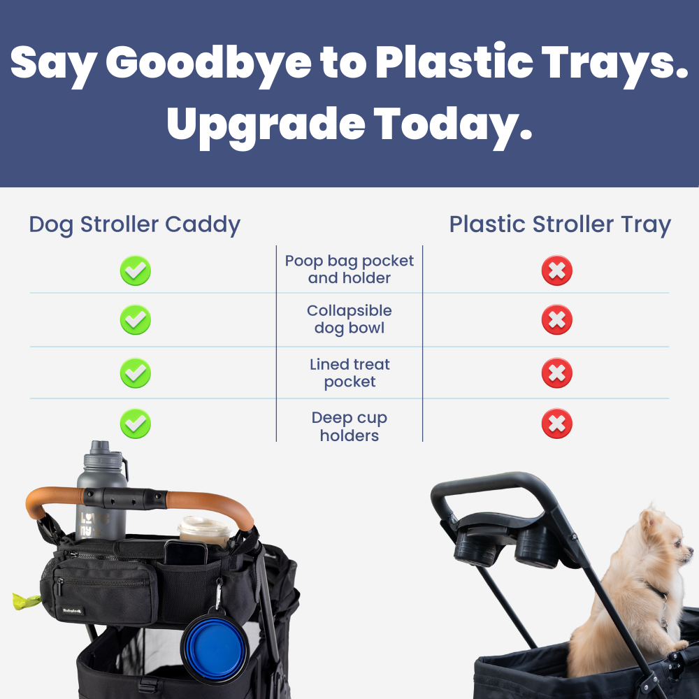 stroller attachment for dog Dog Stroller Caddy Organizer Black