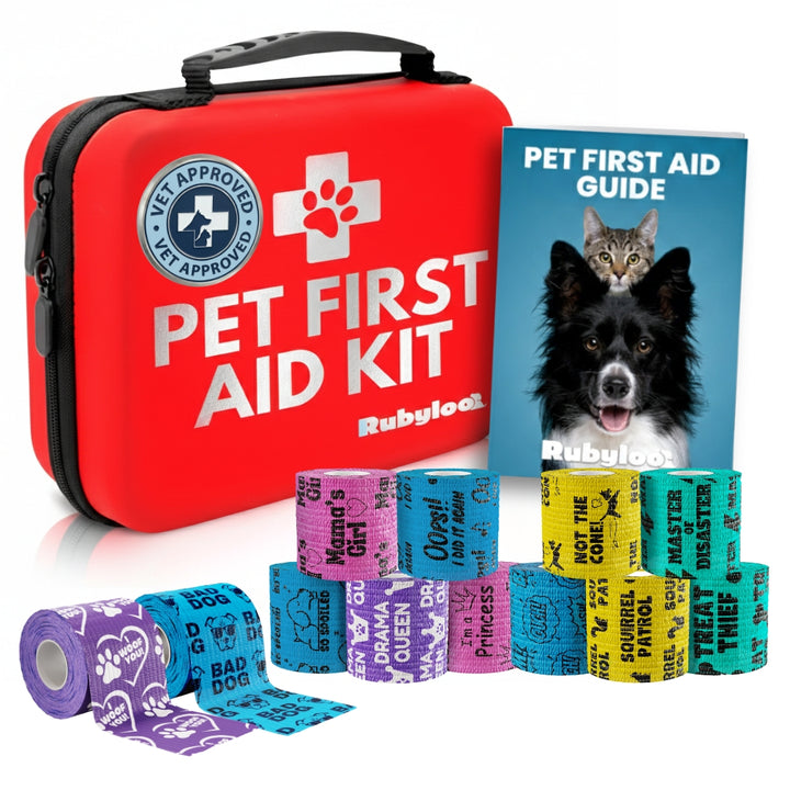 Pet First Aid Kit & Oops Wraps™ Non-Stick Wrap for Dogs