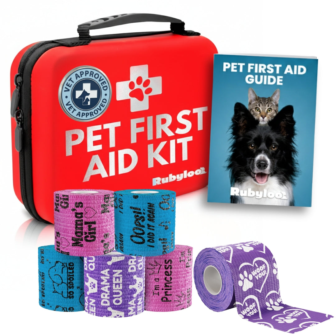 Pet First Aid Kit & Oops Wraps™ Non-Stick Wrap for Dogs