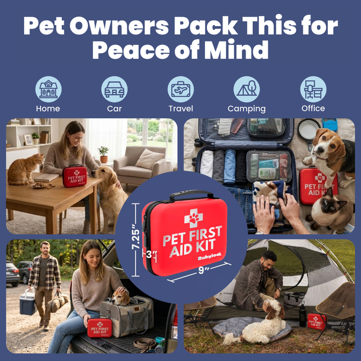 Pet First Aid Kit for Dogs & Cats with Vet-Approved Essentials