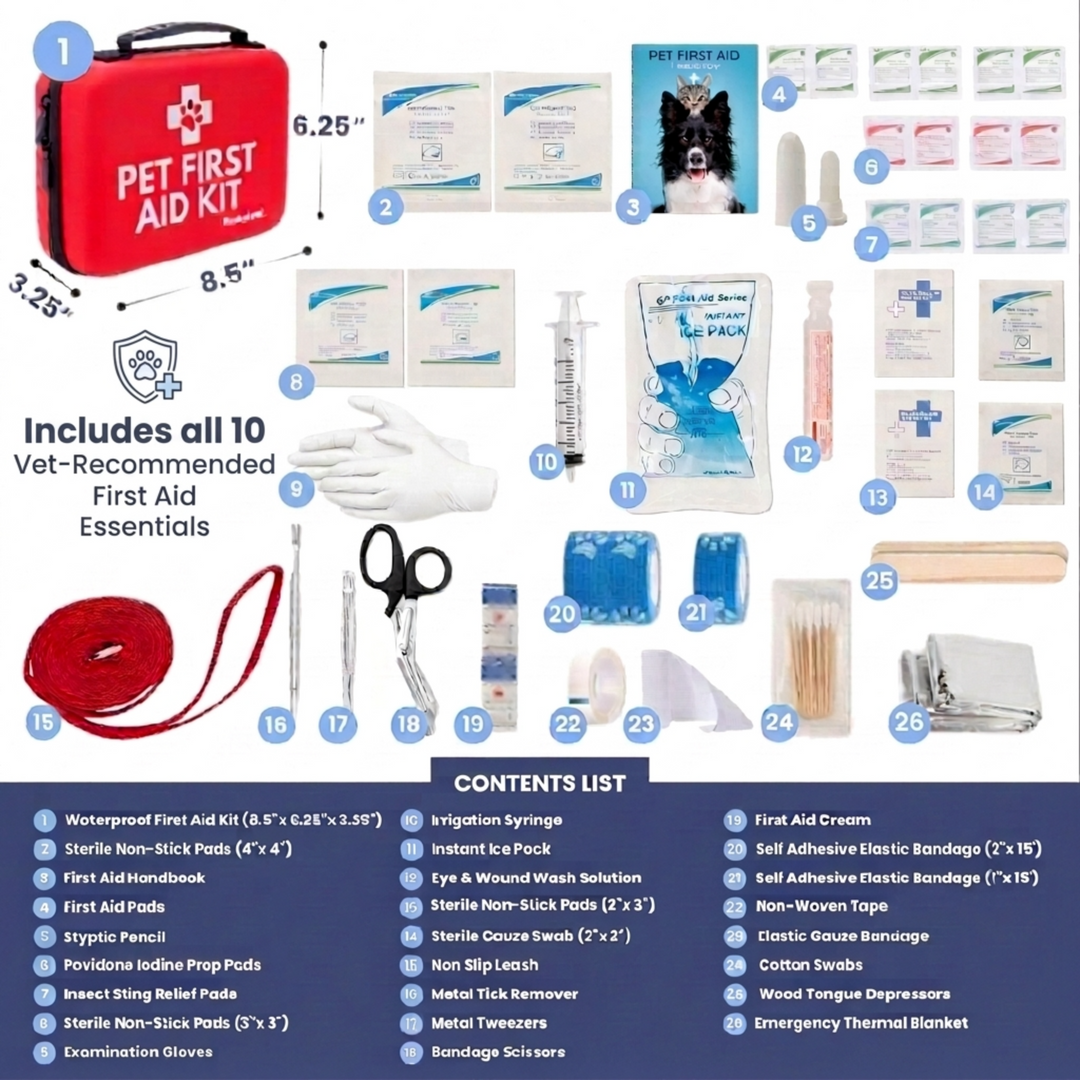 Pet First Aid Kit & Oops Wraps™ Non-Stick Wrap for Dogs