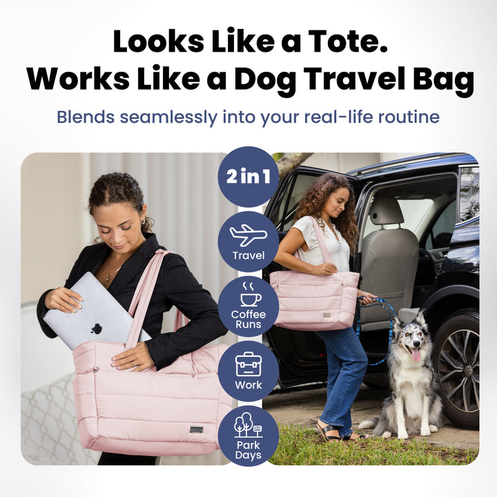 Puffer Dog Travel Bag & Travel Dog Bed