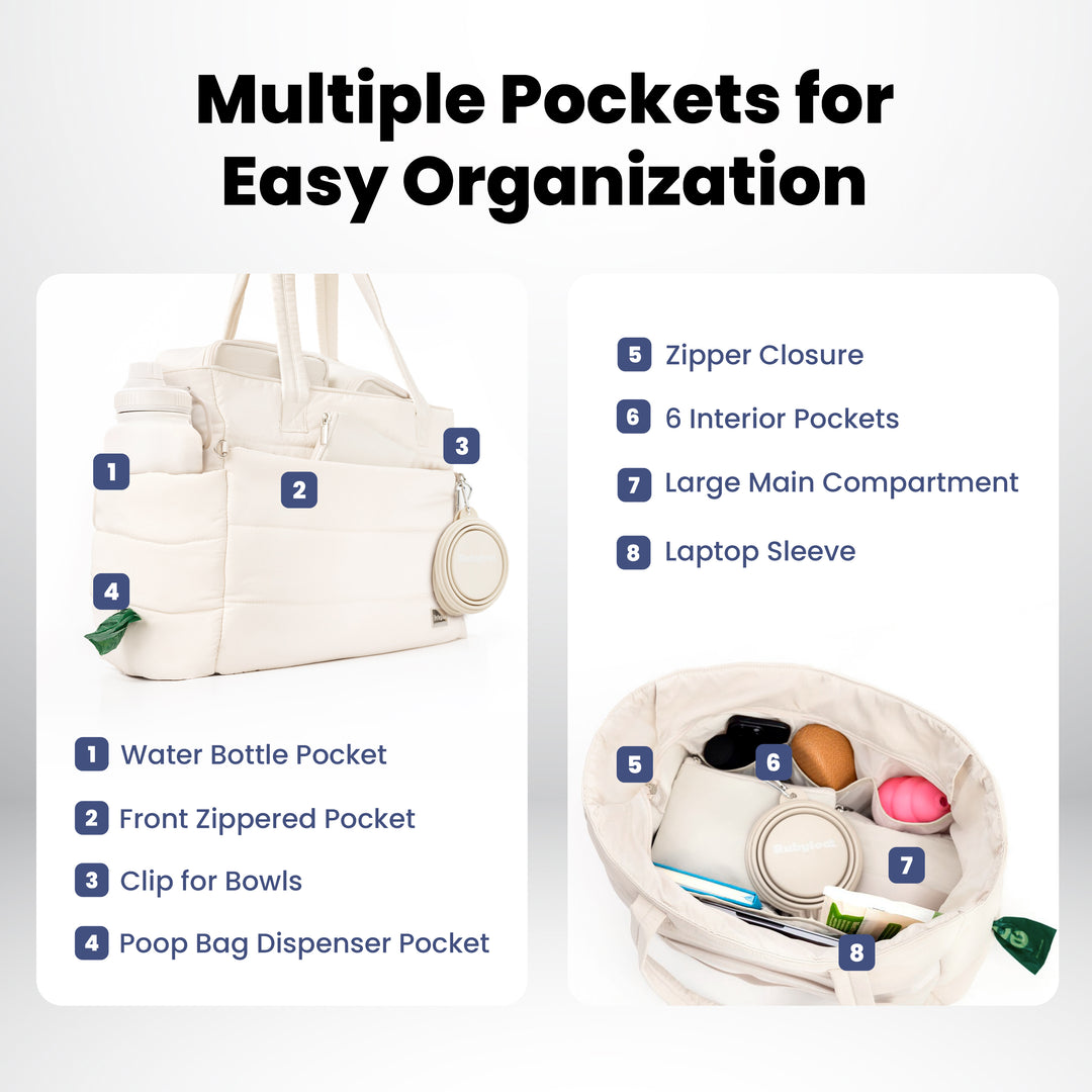 Puffer Dog Travel Bag & Mini Lint Roller for Pet Hair with 2 Refills