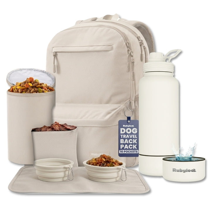 Original Doggy Bag® Backpack & Water Bottle With Dog Bowl