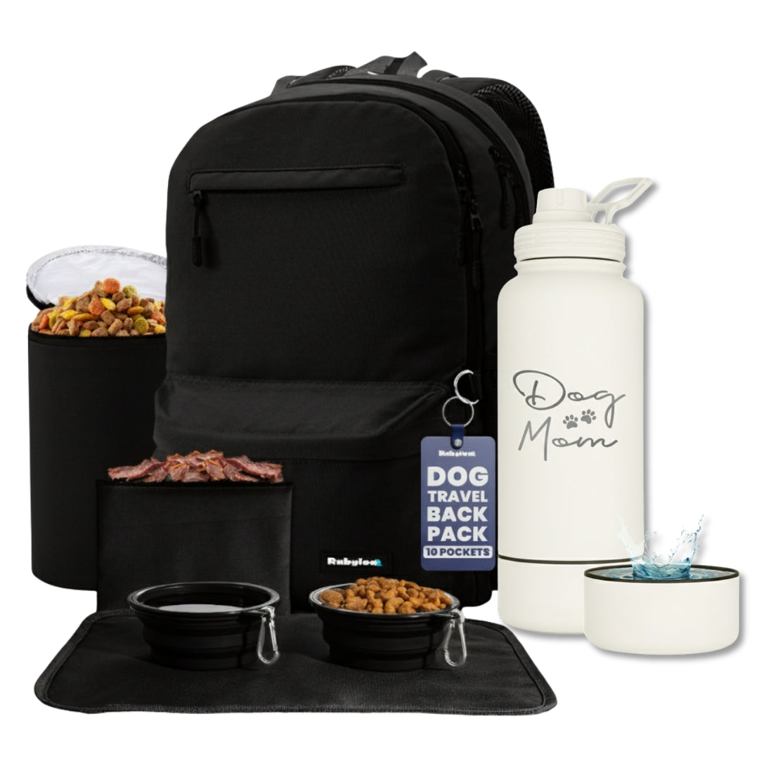 Original Doggy Bag™ Backpack & Water Bottle With Dog Bowl