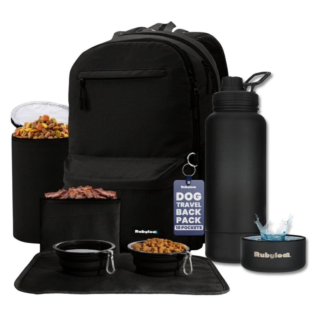 Original Doggy Bag™ Backpack & Water Bottle With Dog Bowl