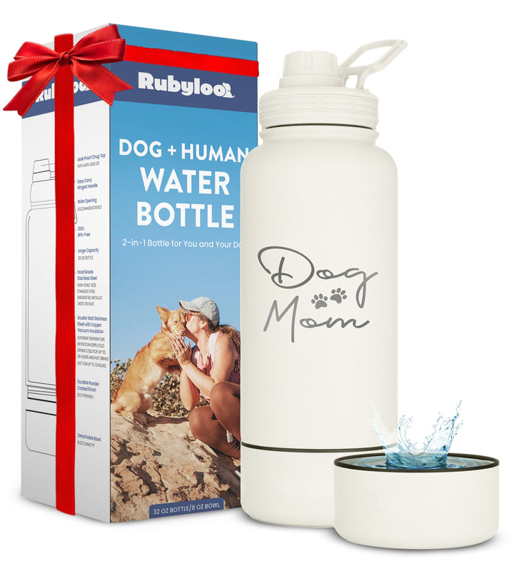 Dog + Human Water Bottle with Detachable Dog Bowl