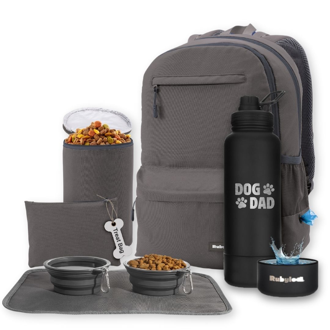 Original Doggy Bag™ Backpack & Water Bottle With Dog Bowl