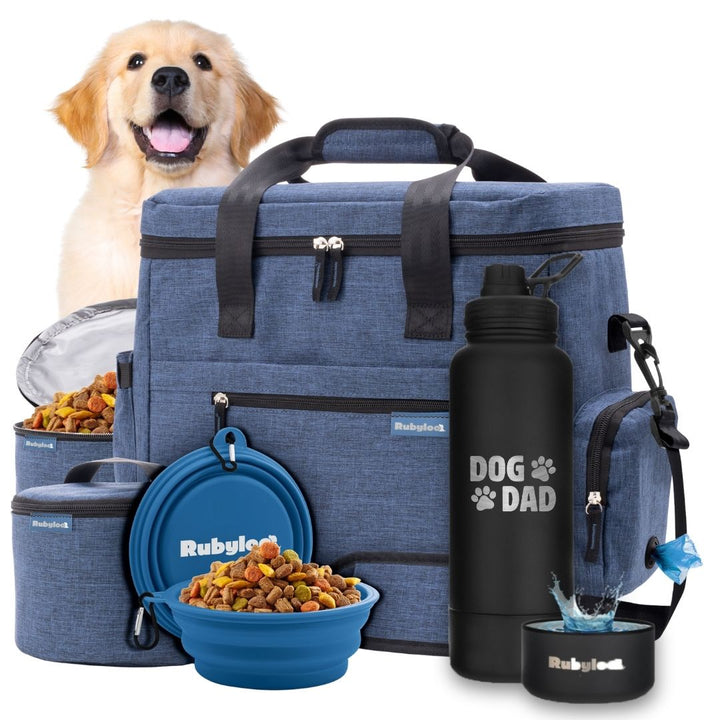 Original Doggy Bag™ & Water Bottle with Attached Dog Bowl