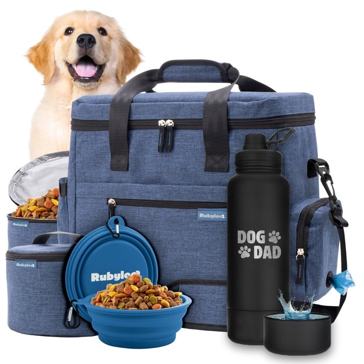 Original Doggy Bag™ & Water Bottle with Attached Dog Bowl