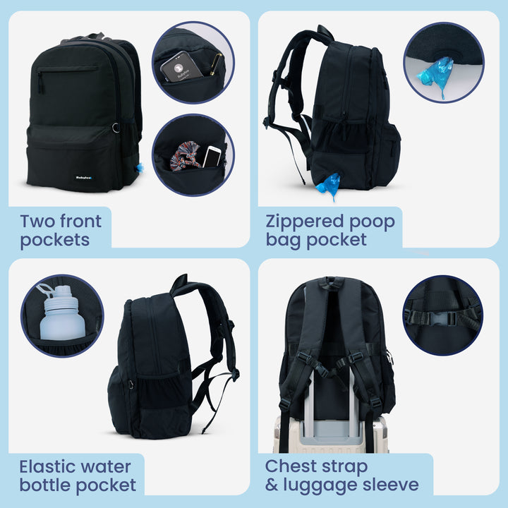 Original Doggy Bag® Backpack & Mini Lint Roller for Pet Hair with 2 Refills