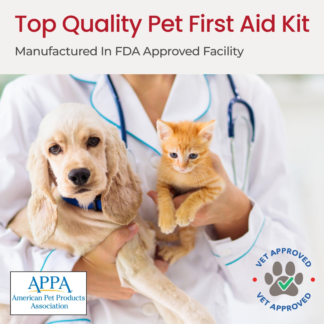 Pet First Aid Kit for Dogs & Cats with Vet-Approved Essentials