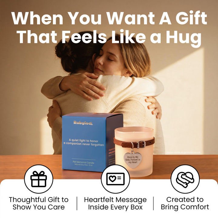 Pet Memorial Gifts for Dogs & Cats, Loss of Dog Sympathy Gift Candle