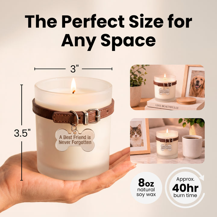 Pet Memorial Gifts for Dogs & Cats, Loss of Dog Sympathy Gift Candle