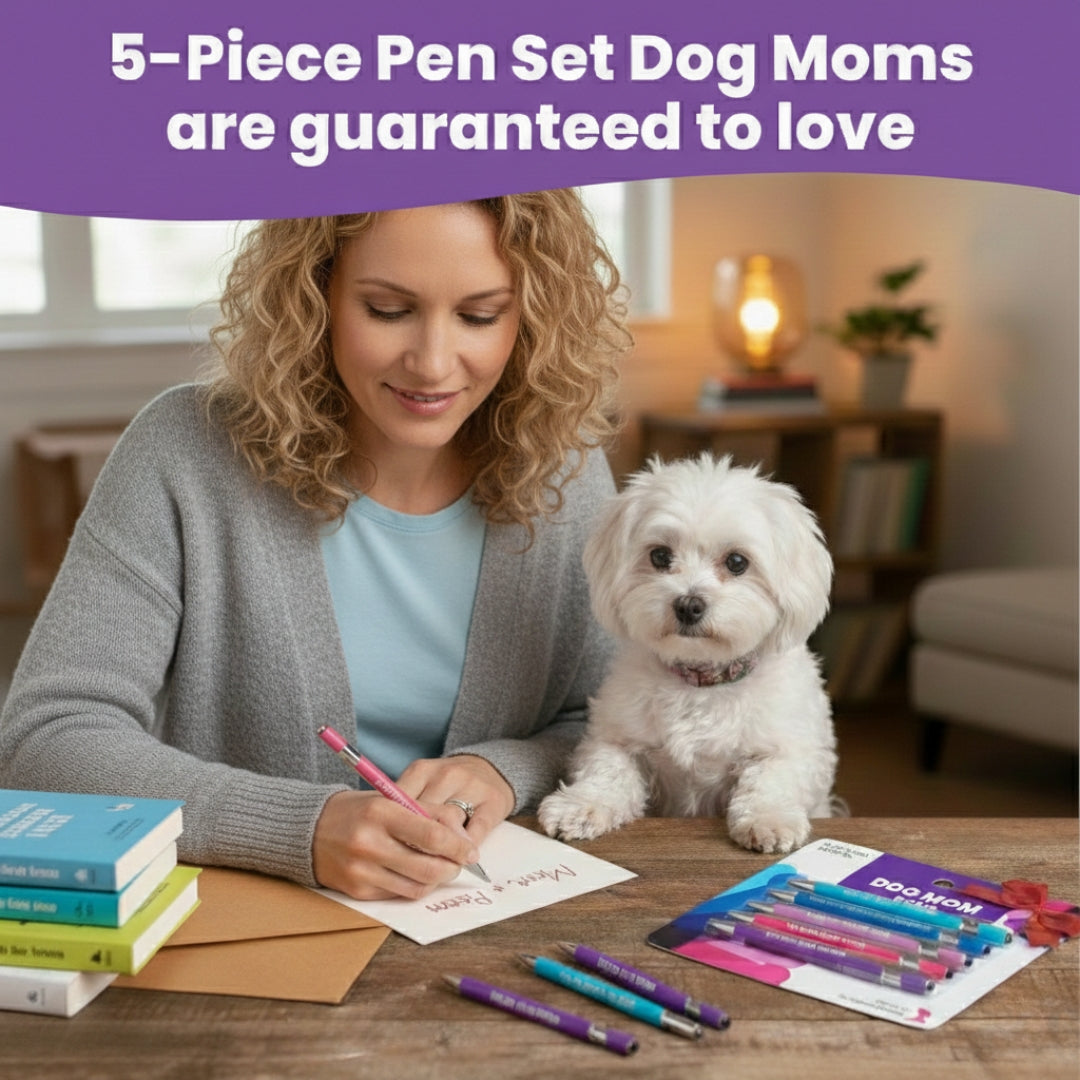Dog-Themed Stylus Pen Set: 1 pc. Dog Lover & 1 pc. Dog Mom