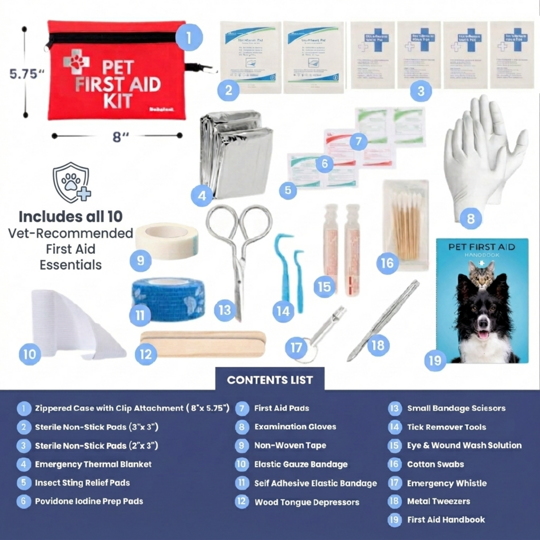 Pet First Aid Kit & Oops Wraps™ Non-Stick Wrap for Dogs
