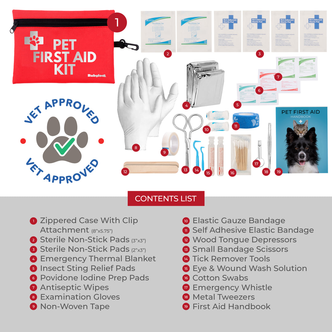 Pet First Aid Kit 3 Piece Set: 2 Essential & 1 Travel